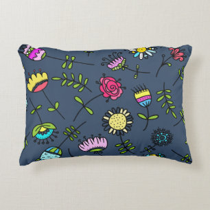 Launisches florales Muster Art Design Dekokissen
