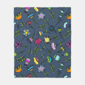 Launisches florales Muster Art Design Fleecedecke (Vorderseite)