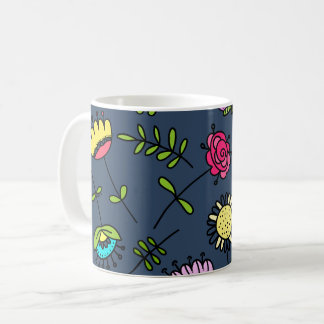 Launisches florales Muster Art Design Kaffeetasse