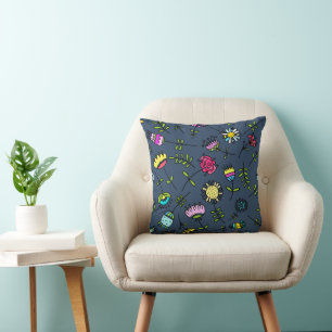 Launisches florales Muster Art Design Kissen