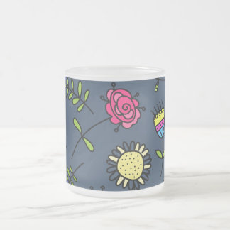 Launisches florales Muster Art Design Mattglastasse