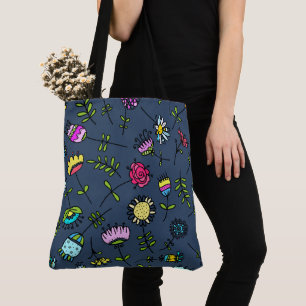 Launisches florales Muster Art Design Tasche
