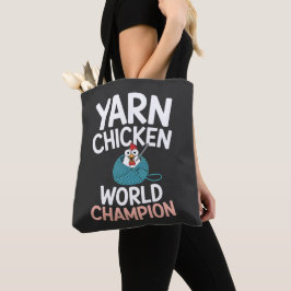 Launisches Hähnchengarn-Häkel-Champion-Projekt Tasche