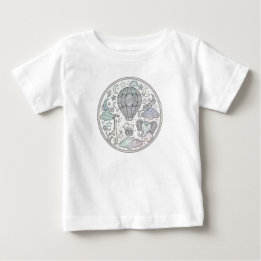 Launisches Heißluftballon-Mandala-T-Shirt für Klei Baby T-shirt