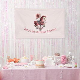 Launisches Karussellpferd Bild Geburtstag Banner