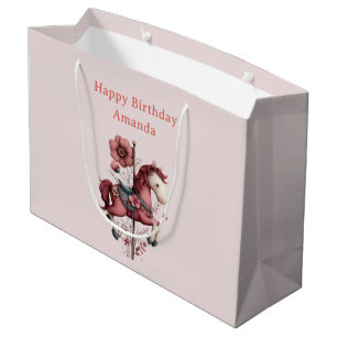 Launisches Karussellpferd Bild Geburtstag Große Geschenktüte