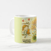Launisches Mädchen und Orange Katze Garten Tasse (Vorderseite Links)