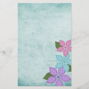 Launisches mit Blumenbriefpapier Briefpapier