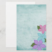 Launisches mit Blumenbriefpapier Briefpapier (Vorne/Hinten)