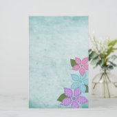 Launisches mit Blumenbriefpapier Briefpapier (Stehend Vorderseite)