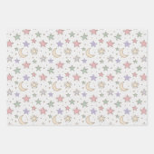 Launisches Mondsternmuster Geschenkpapier Set (Vorderseite 3)