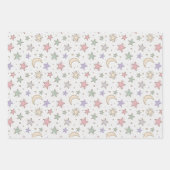 Launisches Mondsternmuster Geschenkpapier Set (Vorderseite 2)