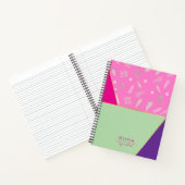 Launisches Muster Farbiges Modernes Trendiges Notizblock (Innenseite)