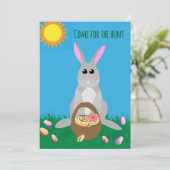 Launisches Ostern-Frühstück Einladung (Stehend Vorderseite)