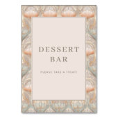 Launisches Pastell-Blumen-Dessertbar-Schild Tischnummer (Rückseite)
