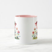 Launisches Patchwork-Schwein im Blumen Garten Tasse (Zentrum)