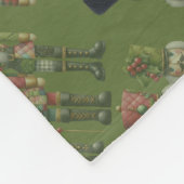 Launisches Patchwork-Weihnachts-Nussknacker-Trio Fleecedecke (Ecke)