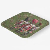 Launisches Patchwork-Weihnachts-Nussknacker-Trio Pappteller (Gewinkelt)