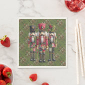 Launisches Patchwork-Weihnachts-Nussknacker-Trio Serviette (Beispiel)
