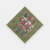 Launisches Patchwork-Weihnachts-Nussknacker-Trio Serviette (Ecke)
