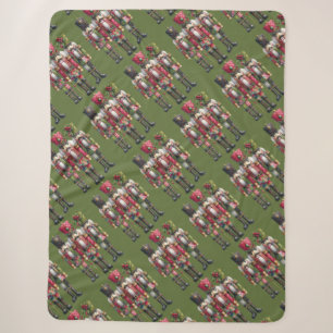 Launisches Patchwork-Weihnachts-Nussknacker-Trio Sherpadecke