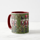 Launisches Patchwork-Weihnachts-Nussknacker-Trio Tasse (Vorderseite Links)