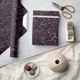 Launisches Pflaume-Reiches-Schwarz-Glitter-Muster Geschenkpapier