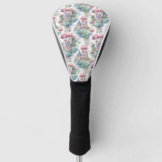 Launisches Pilzhäuschen-Muster (10) Golf Headcover (Vorderseite)