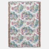 Launisches Pilzhäuschen-Muster (11) Decke (Vorderseite Vertikal)