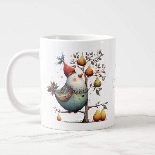 Launisches Rebhuhn in einem Weihnachtsbirnbaum Jumbo-Tasse (Links)