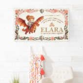 Launisches Rittermädchen und Drache zum ersten Geb Banner (Insitu)