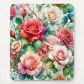 Launisches Rosenmuster Mousepad (Vorne)