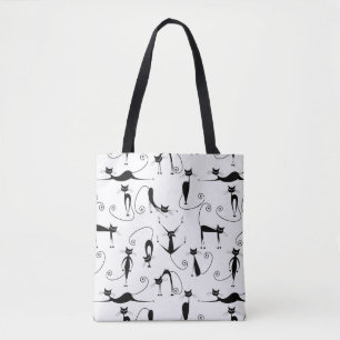 Launisches schlankes Schwarzkatzenmuster Tasche