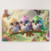 Launisches Trio der Frühlingsliedvögel Puzzle (Horizontal)