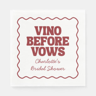 Launisches Vino Before Vows Burgunder Junggesellin Serviette