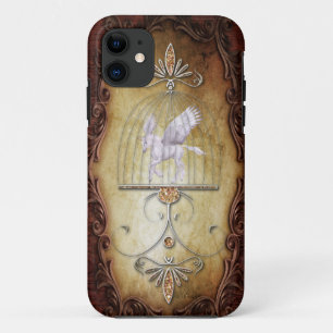 Launisches vintage Einhorn im Käfig Case-Mate iPhone Hülle