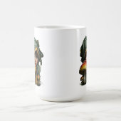Launisches Waldmädchen mit Pilz-Fantasy-Kunst Kaffeetasse (Mittel)