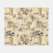 Launisches Waldrehmuster Fleecedecke (Vorderseite (Horizontal))