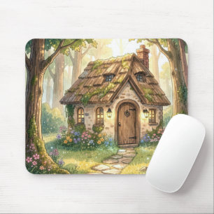 Launisches Wasserfarben Cottage Mousepad