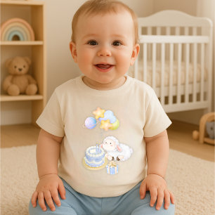 Launisches Wasserfarben-Lamm-Geburtstags-T-Shirt f Kleinkind T-shirt