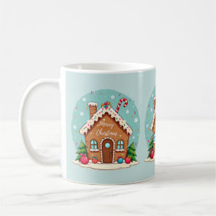 Launisches Weihnachtshaus-Weihnachtsszene Kaffeetasse