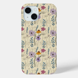 Launisches Wildblumen-Nahtloses Muster Case-Mate iPhone Hülle