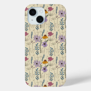 Launisches Wildblumen-Nahtloses Muster Case-Mate iPhone Hülle