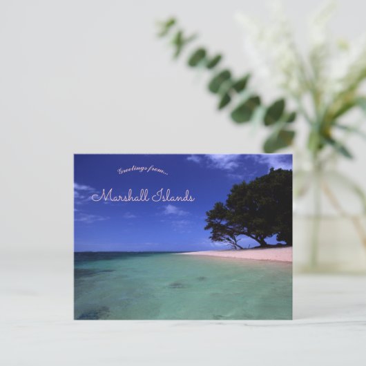 Laura Beach Marshall Islands Postkarte (Stehend Vorderseite)