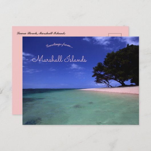 Laura Beach Marshall Islands Postkarte (Vorne/Hinten)