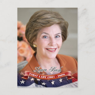 Laura Bush, First Lady der USA Postkarte