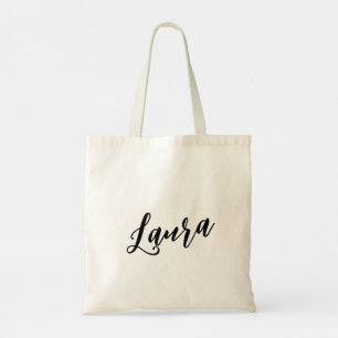 Laura Custom Script Design Tote Bag Tragetasche