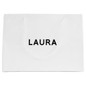 Laura Elegante Geschenktasche in Schwarz und Weiß Große Geschenktüte (Vorderseite)