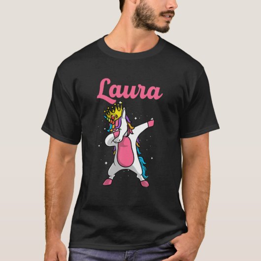 LAURA Geschenkname Personalisiert Geburtsdatum Ent T-Shirt (Vorderseite)