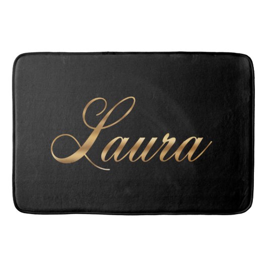 Laura gold Design Lettering Badematte (Vorderseite)